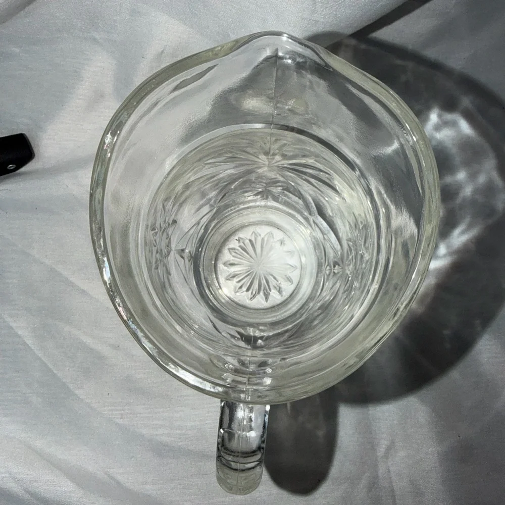 Vintage Anchor Hocking Star of David Glass Pitcher - Picture 4 of 10